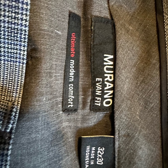 Murano men’s dress slacks gray plaid - Picture 2 of 3